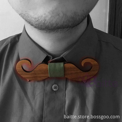 wooden craft mustache wooden bow ties Unique wooden bowtie